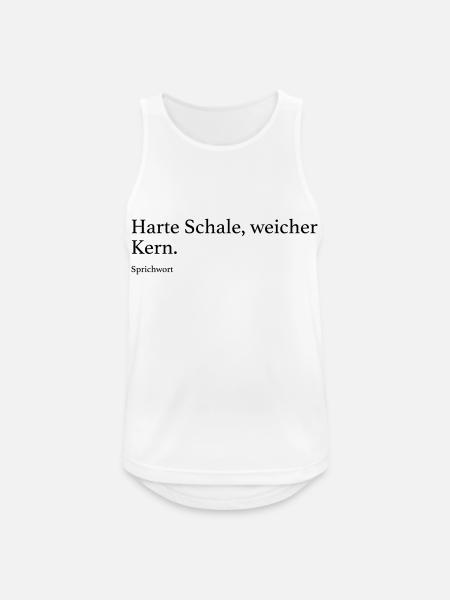 Harte Schale, weicher Kern. - Männer Tank Top atmungsaktiv - Weiß