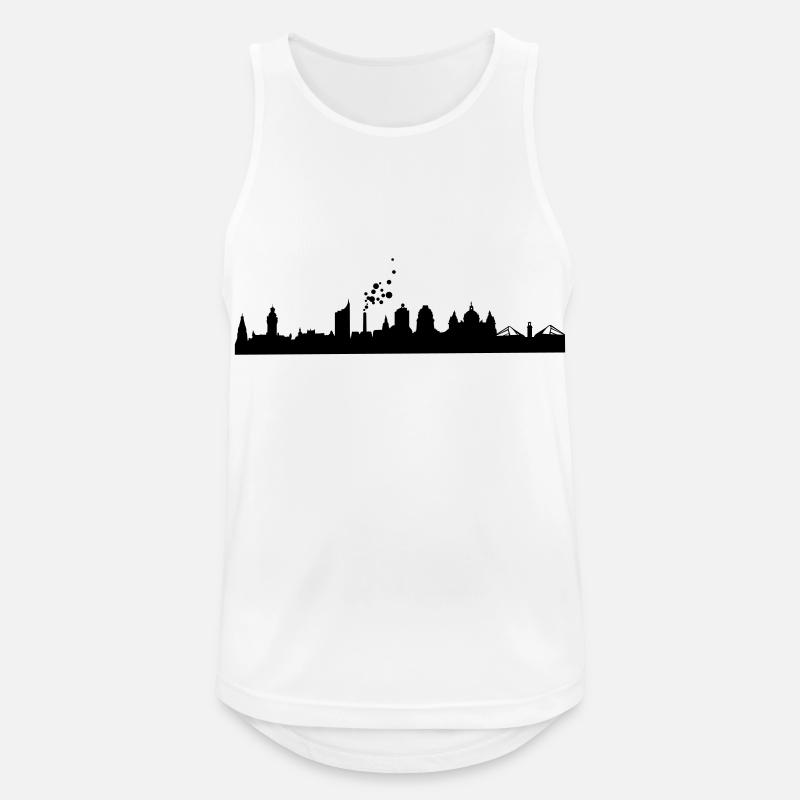 Leipzig Skyline - Männer Tank Top atmungsaktiv - Weiß