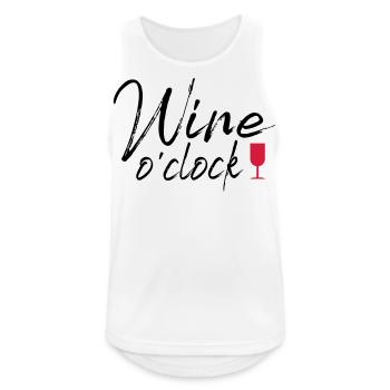 Vin o clock cadeau amateur de vin vin verre à vin - Débardeur respirant Homme - blanc - Devant - Nick (188cm)