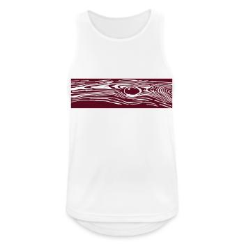 Holz Brett wood board - Männer Tank Top atmungsaktiv - Weiß - Vorne - Nick (188cm)