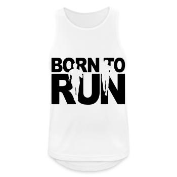 Geboren um zu Laufen, Läufer - Männer Tank Top atmungsaktiv - Weiß - Vorne - Nick (188cm)