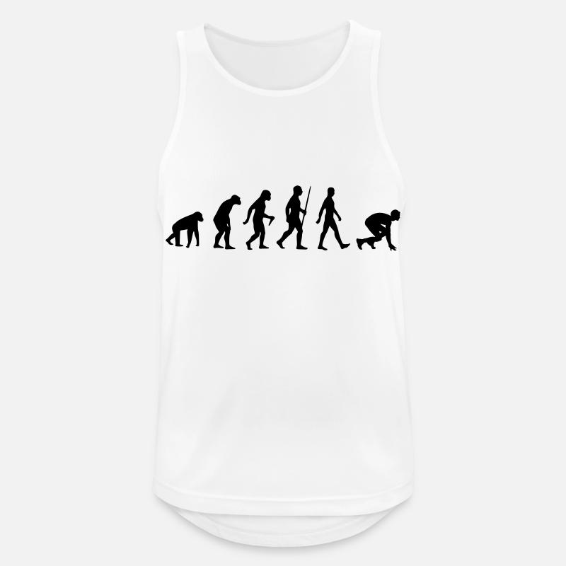 Athletics Sprint Sprinter Sprinting Evolution - Men's Breathable Tank Top - white