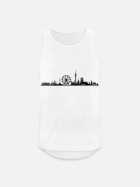 Skyline - München Riesenrad - Männer Tank Top atmungsaktiv - Weiß