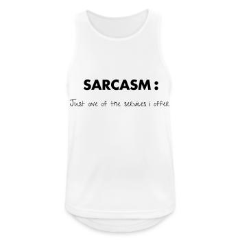 Sarcasm - Débardeur respirant Homme - blanc - Devant - Nick (188cm)