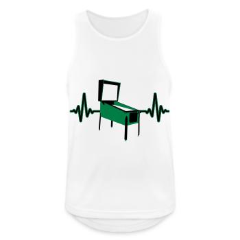 Heartbeat Pinball Pinball Pulse | Colors can be changed - Men's Breathable Tank Top - white - Front - Nick (188cm)