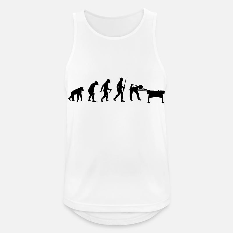 Billiards Evolution - Männer Tank Top atmungsaktiv - Weiß