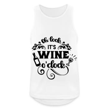 Wine o clock - time for wine lovers - Men's Breathable Tank Top - white - Front - Nick (188cm)