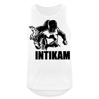 INTIKAM / RACHE - Männer Tank Top atmungsaktiv - Weiß - Vorne - Nick (188cm)