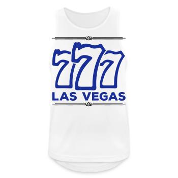 las vegas 777 - Männer Tank Top atmungsaktiv - Weiß - Vorne - Nick (188cm)
