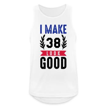 look good 38 - Men's Breathable Tank Top - white - Front - Nick (188cm)