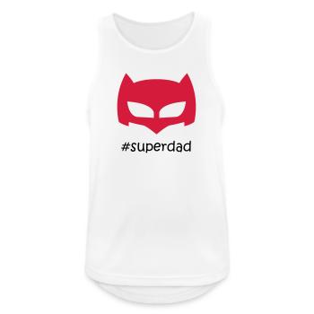 super dad - Men's Breathable Tank Top - white - Front - Nick (188cm)