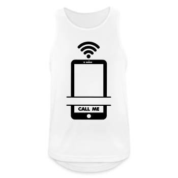 Call me phone CALL ME - Men's Breathable Tank Top - white - Front - Nick (188cm)
