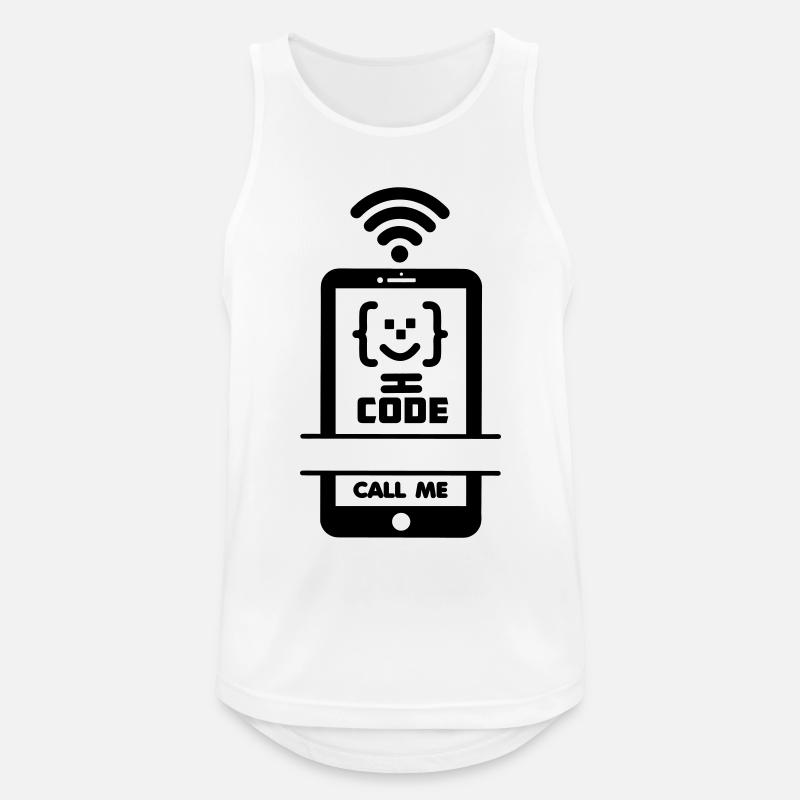 Call me phone coder gezchtje - Men's Breathable Tank Top - white
