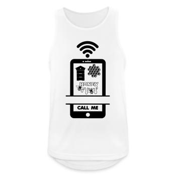 Appelez-moi téléphone apiculteur miel - Débardeur respirant Homme - blanc - Devant - Nick (188cm)