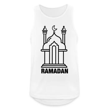 Mosquée du Ramadan transparente - Débardeur respirant Homme - blanc - Devant - Nick (188cm)