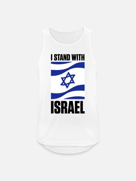 I Stand With Israel - Men's Breathable Tank Top - white