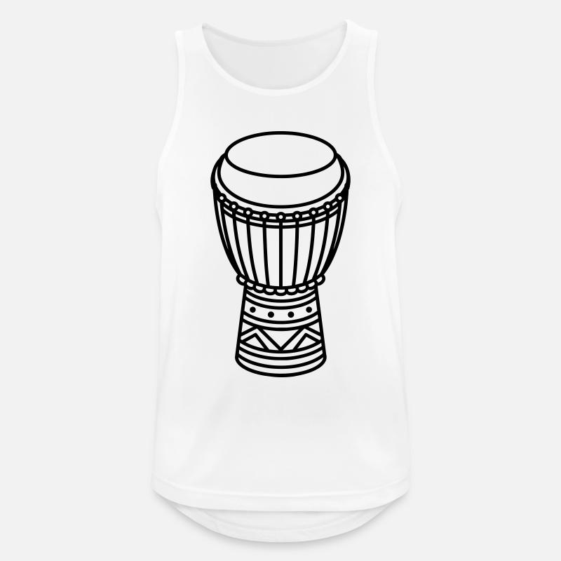 djembe - Männer Tank Top atmungsaktiv - Weiß