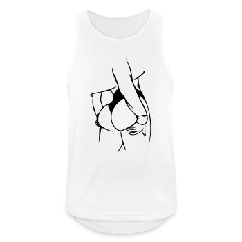 ass - Men's Breathable Tank Top - white - Front - Nick (188cm)