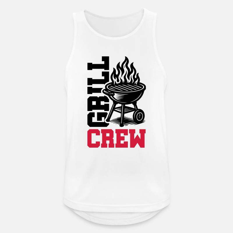 Grill Crew - Men's Breathable Tank Top - white