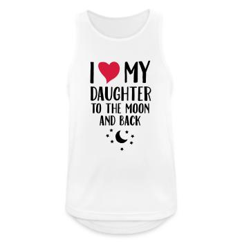 I Love (Heart) My Daughter To The Moon And Back - Men's Breathable Tank Top - white - Front - Nick (188cm)