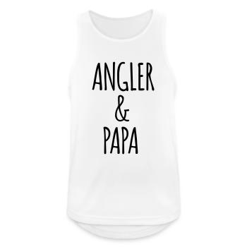 Angler und Papa Vatertag Geschenk - Männer Tank Top atmungsaktiv - Weiß - Vorne - Nick (188cm)