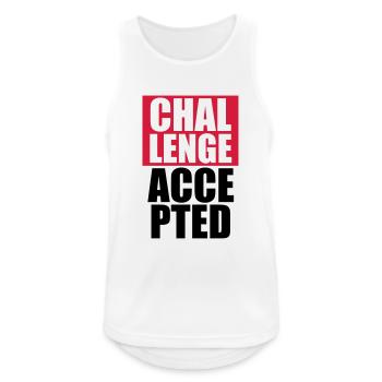 Cool Challenge Accepted texte Design - Débardeur respirant Homme - blanc - Devant - Nick (188cm)