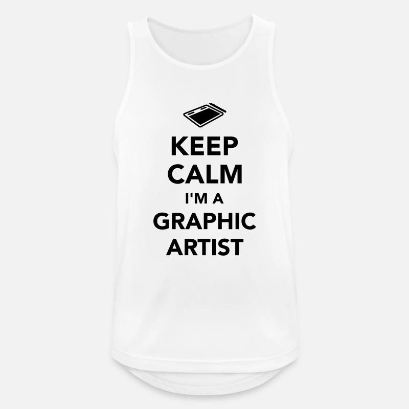 Grafiker - Männer Tank Top atmungsaktiv - Weiß