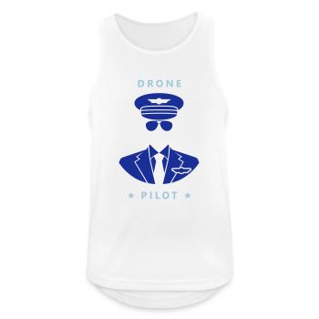 Drone Pilot - Débardeur respirant Homme - blanc - Devant - Nick (188cm)