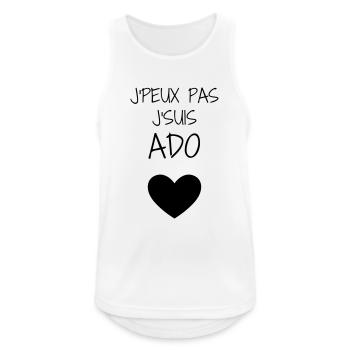 adolescent / enfant / ado / adolescente - Débardeur respirant Homme - blanc - Devant - Nick (188cm)