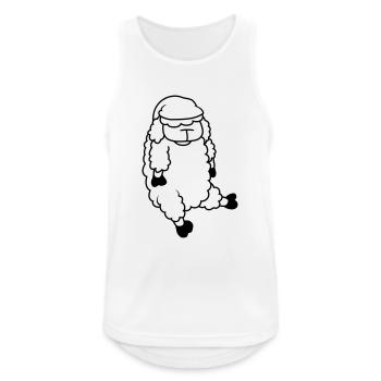 Schlaf Schaf Schlafmütze - Männer Tank Top atmungsaktiv - Weiß - Vorne - Nick (188cm)