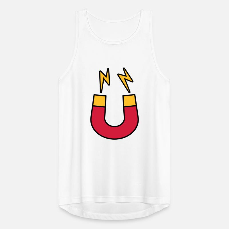 Lightning magnet logo funny Men's Breathable Tank Top