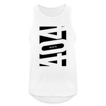 I'm lost in 404 - Männer Tank Top atmungsaktiv - Weiß - Vorne - Nick (188cm)