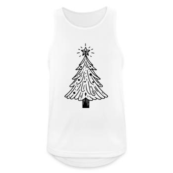 Sapin de Noël - Débardeur respirant Homme - blanc - Devant - Nick (188cm)