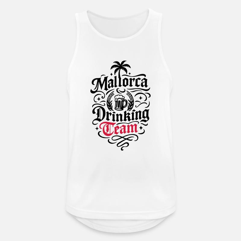Mallorca Drinking Team - Männer Tank Top atmungsaktiv - Weiß