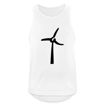 Windmill, éolienne, Windrad - Männer Tank Top atmungsaktiv - Weiß - Vorne - Nick (188cm)