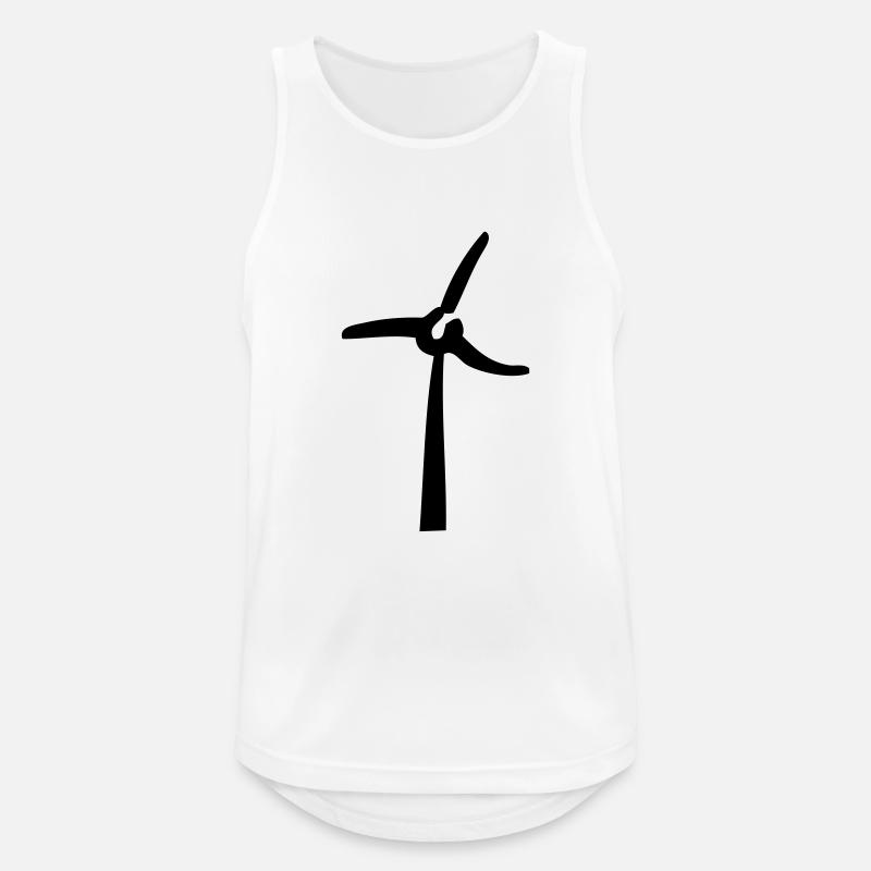 Windmill, éolienne, Windrad - Männer Tank Top atmungsaktiv - Weiß