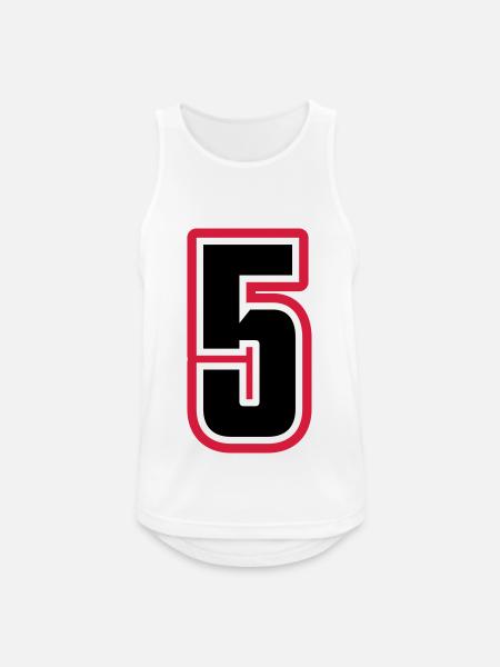 5 Number symbol - Men's Breathable Tank Top - white
