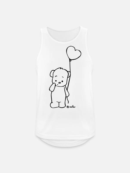 Verliebter Teddy - Männer Tank Top atmungsaktiv - Weiß