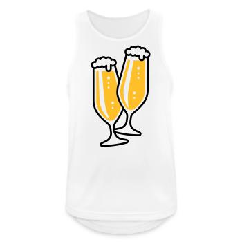 X2 Originale Treffen Sich (2) - Männer Tank Top atmungsaktiv - Weiß - Vorne - Nick (188cm)