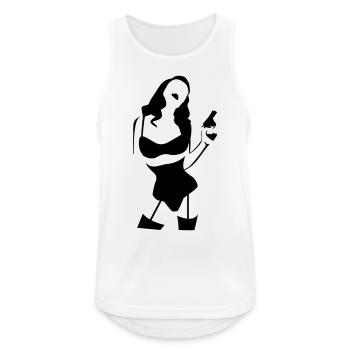 pin-up with gun - Débardeur respirant Homme - blanc - Devant - Nick (188cm)