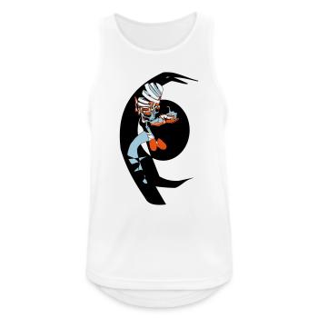 Geist - Männer Tank Top atmungsaktiv - Weiß - Vorne - Nick (188cm)
