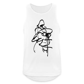 Kreuzritter Figur - Männer Tank Top atmungsaktiv - Weiß - Vorne - Nick (188cm)