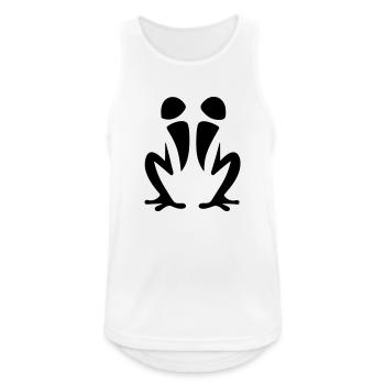 Frosch - Männer Tank Top atmungsaktiv - Weiß - Vorne - Nick (188cm)
