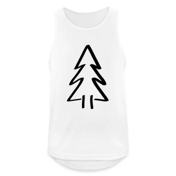 Arbre sapin sapin arbre de Noël arbre de Noël - Débardeur respirant Homme - blanc - Devant - Nick (188cm)