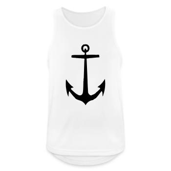 Anker - Männer Tank Top atmungsaktiv - Weiß - Vorne - Nick (188cm)