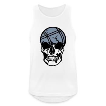 petanque ball dead death head skull11204 - Men's Breathable Tank Top - white - Front - Nick (188cm)