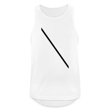 Minimale-Diagonale - Männer Tank Top atmungsaktiv - Weiß - Vorne - Nick (188cm)