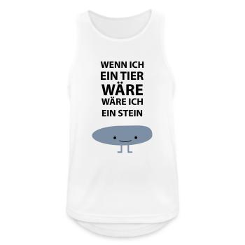 Sei ein Stein! - Männer Tank Top atmungsaktiv - Weiß - Vorne - Nick (188cm)
