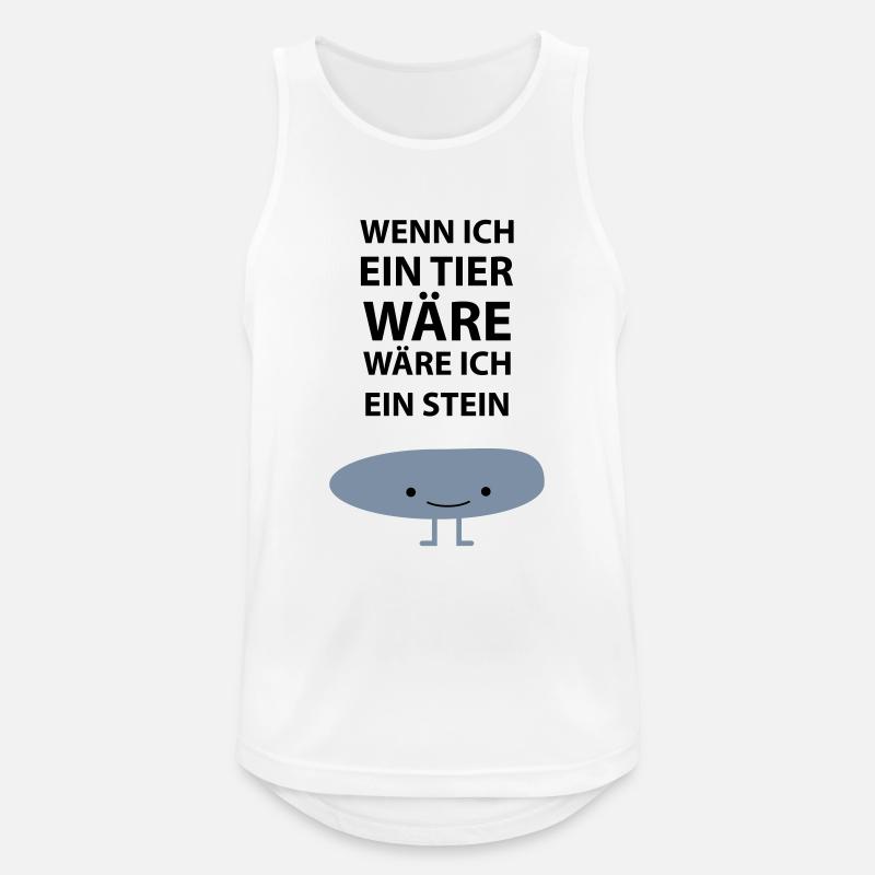 Sei ein Stein! - Männer Tank Top atmungsaktiv - Weiß