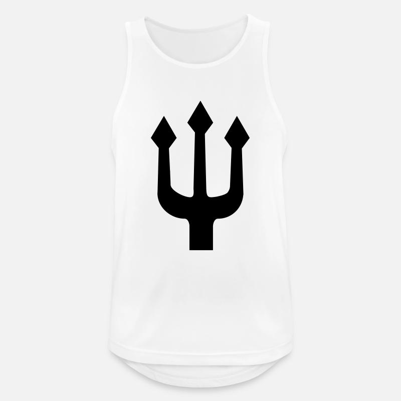 Teufel - Männer Tank Top atmungsaktiv - Weiß